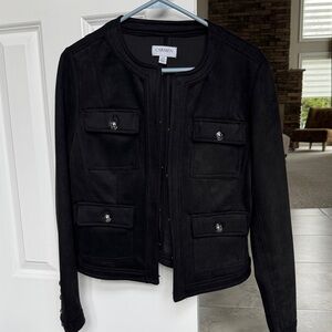 Small Black suede look Women's Jacket